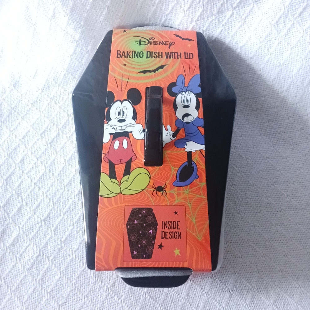 Disney Coffin Shaped Ceramic Baking Dish with Lid Black